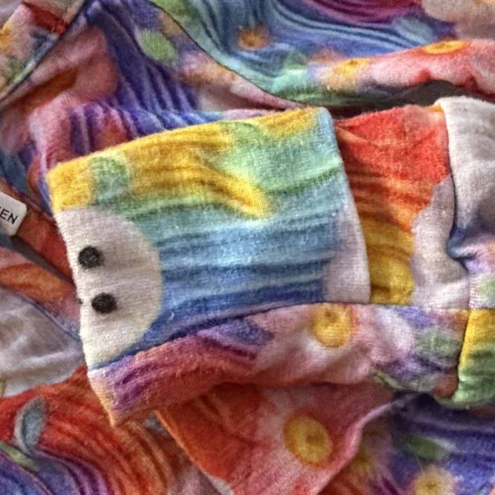 Velveteen Bunny Knots Bamboo Colorful Ghosts Footed Sleeper Pajamas VGC 0-3 Mon